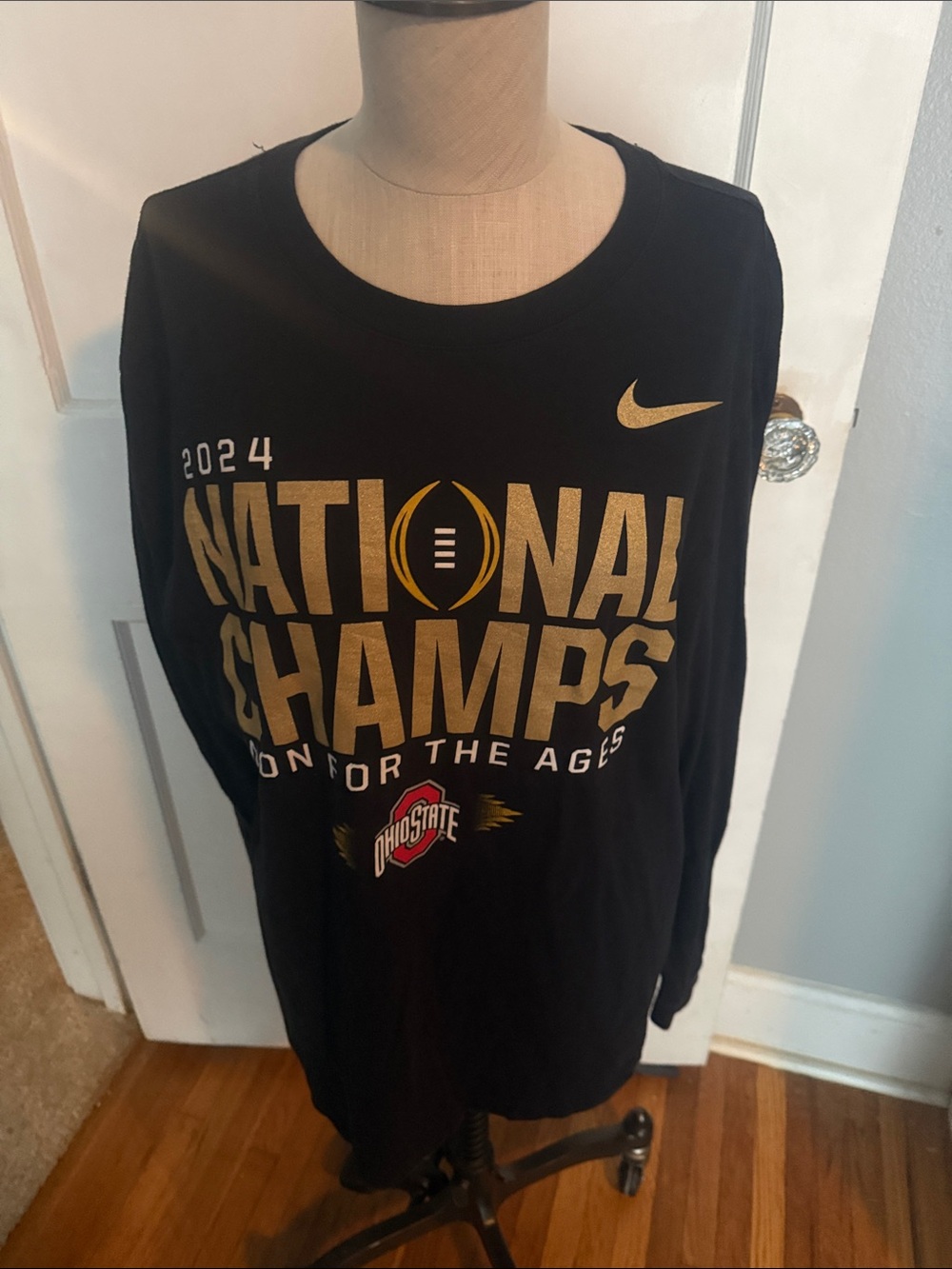 Nike Black and Gold 2024 National Champs Long Sleeve Tee